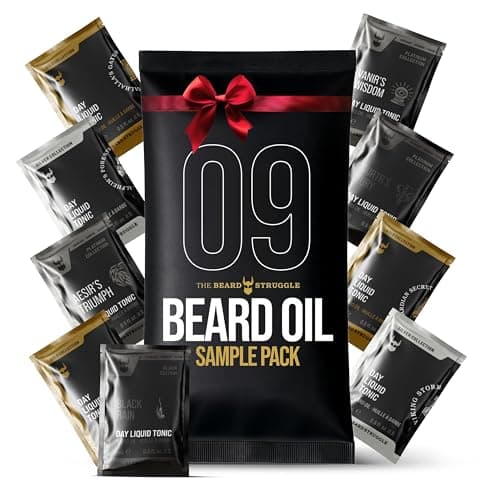 Beard Oil Sampler Kit for Men – 9 Cologne-Grade Fragrances – Lightweight Conditioning Beard Oil Set – Travel Size Beard Grooming Collection (9 × 1.5 ml)
