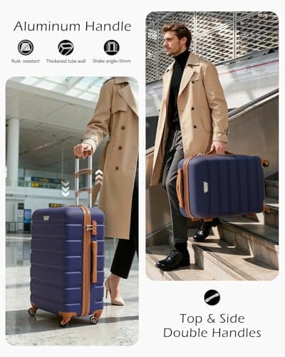 COOLIFE 24 Inch Medium Suitcase for Holiday Travel, ABS+PC, Lightweight — view 5