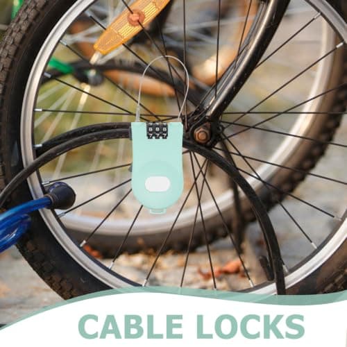 Mini Retractable Combination Cable Lock for Bike and Strollers — view 3