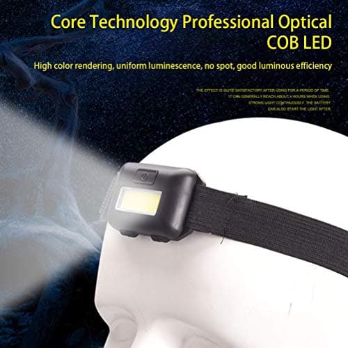 Gonetre 6-Pack COB LED Headlamp with Ultra-Lightweight Headband for (Black) — view 3