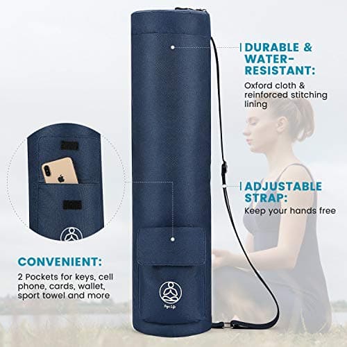 Gonex Yoga Mat Bag, Full-Zip Mat Carrier, Dark Blue — view 2