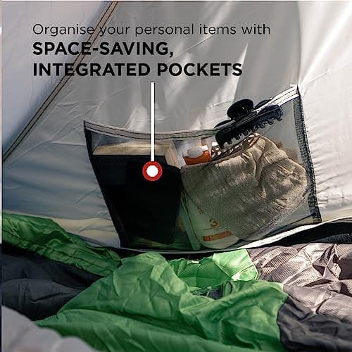 Coleman Tent Darwin | 2 Person Compact Dome Tent | Lightweight Camping, Festival and Hiking Igloo Tent | 100% Waterproof with HH 3000mm | Sewn-in Groundsheet, Grey — view 4