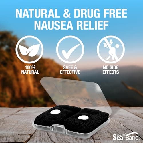 Sea-Band Black Adult Travel & Motion Sickness Acupressure Wristband, 1 Pair — view 4