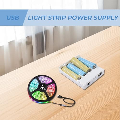 Battery Case Box with USB Port, 4 X AA Battery Power Bank, Battery Holder Case, USB Battery Pack for 6V LED Lights, String Lights, Fairy Lights, DIY Decorations — view 5