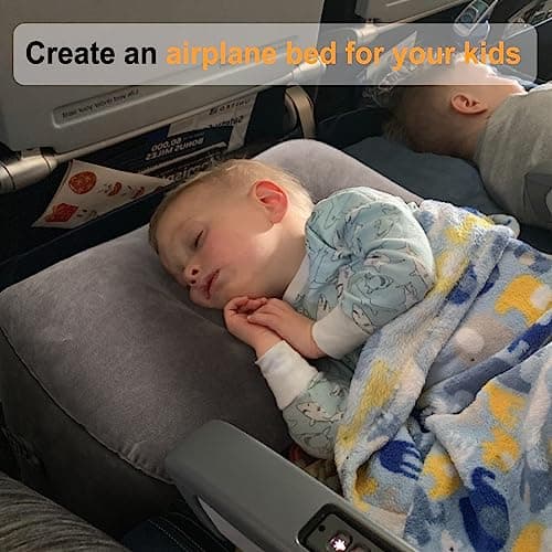 Maliton Airplane Footrest, Inflatable Foot Rest for Kids, Adjustable Height — view 5
