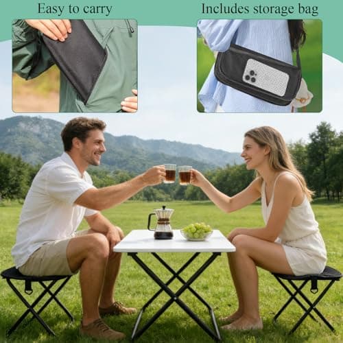 Camping Stool, Collapsible Stool 28 × 26 × 26cm Folding Stool Foldable — view 4