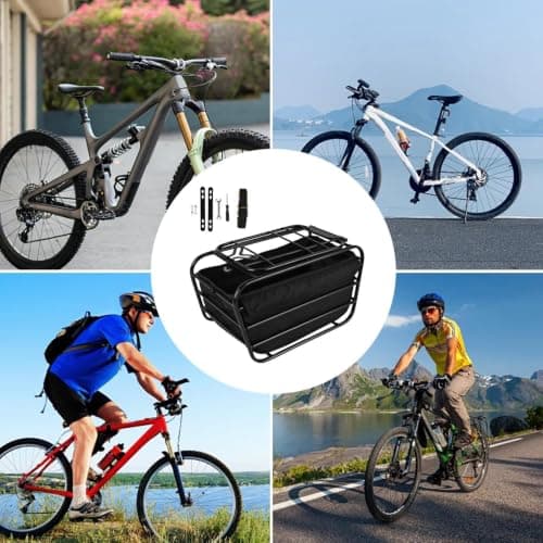 Rear Bike Basket - Large Bicycle Rear Basket With Lid And Inner Box — view 5