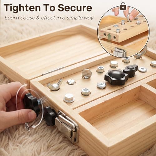 Lehoo Castle Montessori Toys for 3 4 5 Year Olds, Wooden Screwdriver Board — view 6