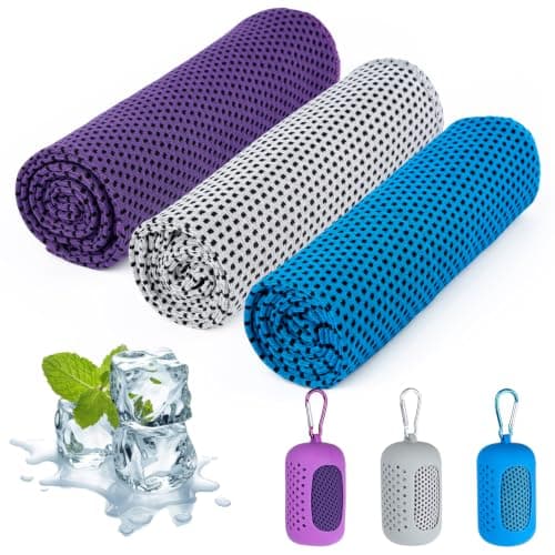 Huglux 3 Pack Cooling Towels,30 x 90 cm Cool Gym Towel for Neck & Face