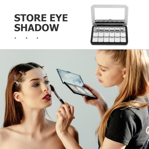 DIY Eyeshadow Storage Box 18 Grids Magnetic Plastic Iron Black — view 3