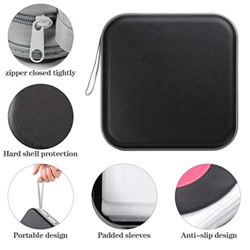 alavisxf xx CD Case, 48 Capacity Hard Plastic Portable CD Organizer Holder — view 3