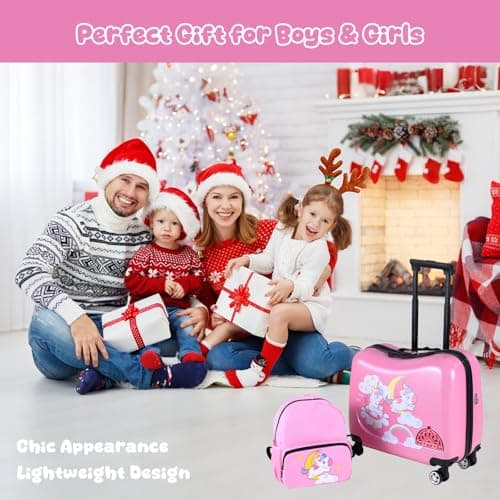 HOMFME 2PCS Kids Luggage Set, Children Ride on Suitcase — view 6