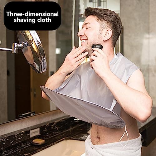 Beard Trimmer Catcher - Beard Shaving Apron 3D Stereoscopic Design | Shaving Bib | Facial Hair Catcher | Trimming Hair Cutting Cape For Men, Husband, Father's Day For Men To Travel And Bathroom — view 4