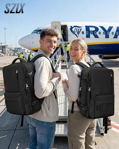 SZLX New Ryanair Cabin Size Bag 40x30x20 Backpack Wizz air Ryanair Cabin Bags Underseat Carry-ons Easyjet Travel Backpack Cabin Size Women Men Hand Luggage Travel Ruscksack with Shoe Compartment — view 2
