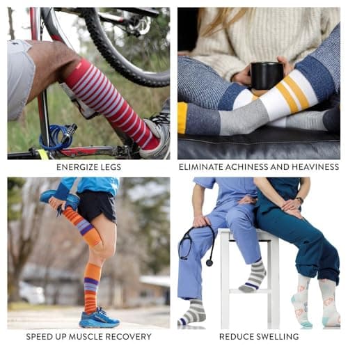 VIM & VIGR 15-20 mmHg Merino Wool Compression Socks Black S/M — view 5