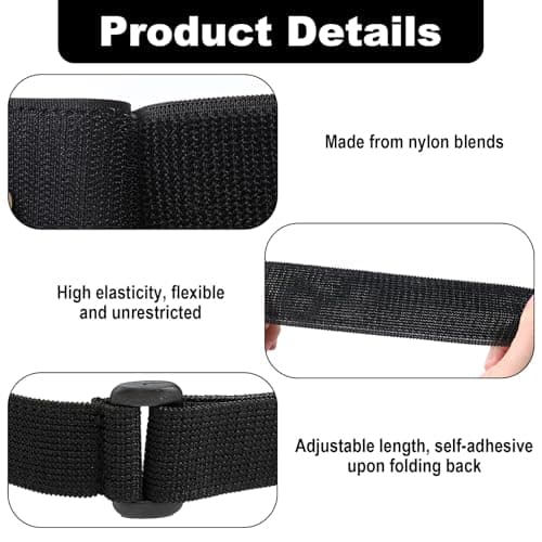 2 Pcs Adjustable Elastic Cinch Straps Securing Straps for Parasol with Hook and Loop Heavy Duty Windproof Tie Downs with Quick-Release Buckles for Garden Umbrellas Camping Gear Yoga Mats Outdoor — view 5