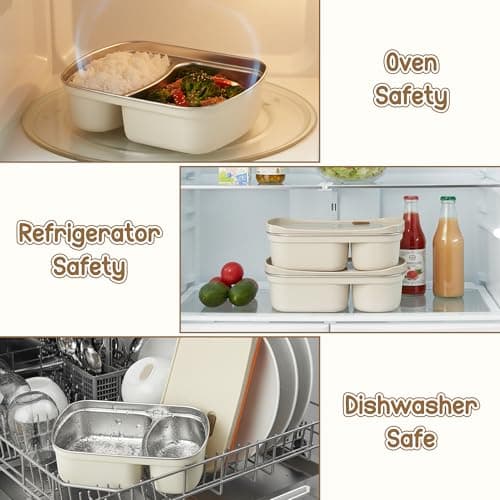 A1DIEE Stainless Steel Containers with Lids 2PCS Leakproof — view 4