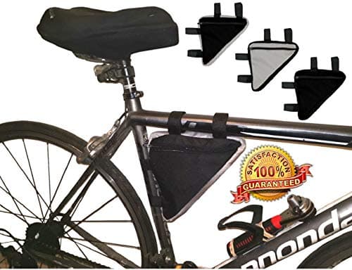LTG Bike Bag Bicycle Cycle Front Tube Triangle Frame Storage Pack Pouch Purse (Pink) — view 3