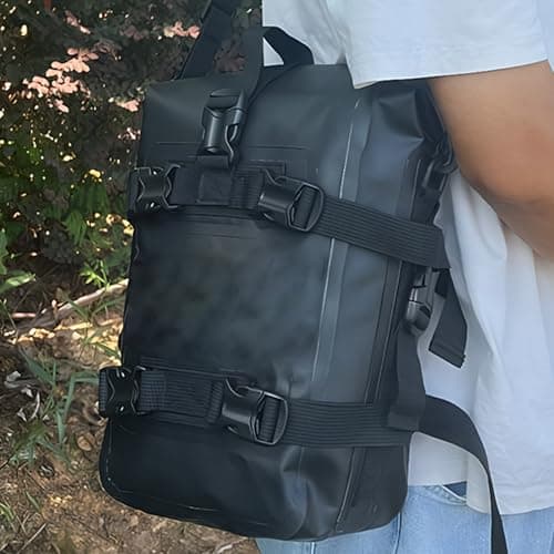 Motorcycle Crash Bar Bags Waterproof Backpack — view 3