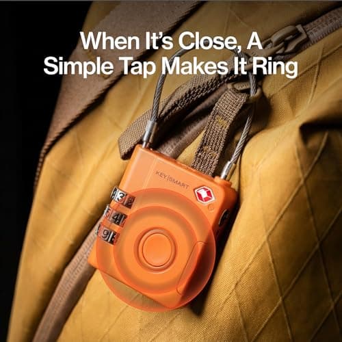 KeySmart SmartLock Tracking Luggage Locks TSA Approved-Compatible with Apple Find My App, Bluetooth GPS Tracker, Replaceable Non-Rechargeable Battery, Lock Your Suitcases and Keep Track of It — view 5