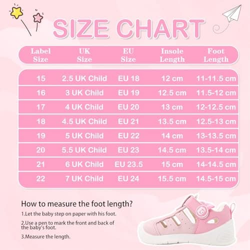 MK MATT KEELY Baby Boys Girls Sandals Toddlers Summer First Walking Shoes Kids Closed Toe Pre Walkers with Anti-Slip Rubber Sole,Pink,Size 4.5 UK Child — view 6