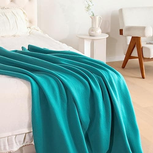 CAI TENG Fleece Blanket Throw 6 Pack Soft Kids Blanket Cozy Lightweight for Couch Bed Travel Throw Blanket Bulk Pet Blanket Warm Blanket Picnic Garden Solid for Home Sofa 125 X 150 CM Blue — view 5