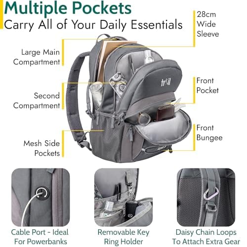 Trail Aspen Day Pack Backpack, 30L, Grey — view 3