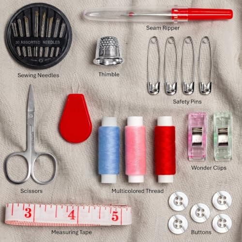Premium DIY Sewing Kit - Over 130 Supplies, 38 Thread Spools (20 Most Useful Colors & 18 Multi Colors), 40 Sewing Pins - Travel, Kids, Beginners — view 4