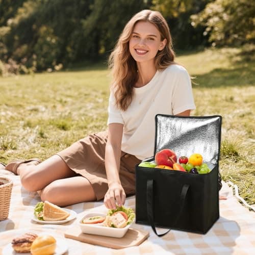 Cool Bag, 2 Pack Medium Insulated Bag with Handles(18L/30×25×25CM) — view 6