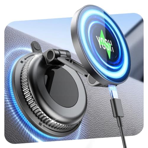 YOSH for Magsafe Car Mount Charger, 15W Wireless Car Charger with Cooling
