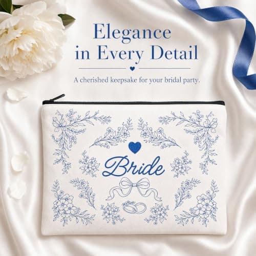 Bride Makeup Bag, Bride Gifts, Large Capacity Cosmetic Bag — view 6