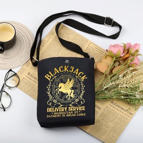 MYSOMY Camp Half Blood Crossbody Bag Percy Fans Reusable Shoulder Bag Jamp Jupiter Sopping Bag Greek Mythology Lovers Gift (BLACKJACK CB) — view 3
