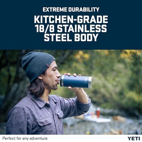 YETI Rambler 18 oz (532 ml) Water Bottle with Chug Cap, Charcoal — view 6