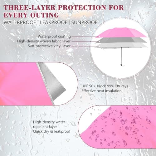 NICEMOVIC 24 Packs Bulk Umbrellas,Windproof Folding Compact Umbrella Bulk for Rain UV Sun, Colorful Portable Pack Lightweight Travel Mini Umbrella for Kids Women Men Teens — view 5
