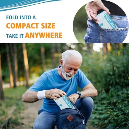 Disposable Urine Bags 10 PCS – 900ML Portable Pee Bags for Travel, Emergency Unisex Urinals for Men Women, Leak-Proof Vomit Bags for Car Camping Road Trip, Travel Potty for Adults Pregnant Patient — view 4