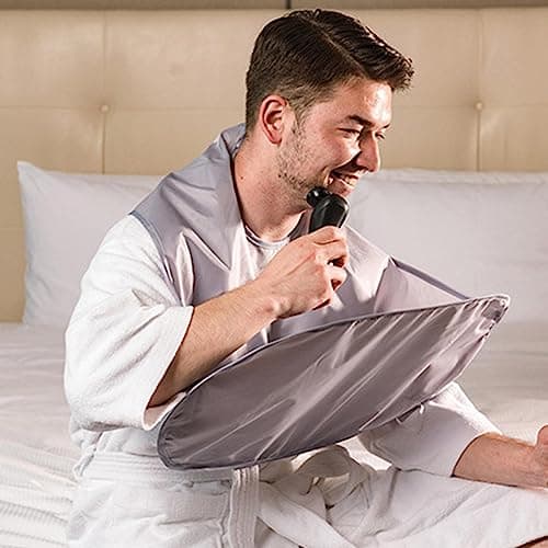 Beard Trimmer Catcher - Beard Shaving Apron 3D Stereoscopic Design | Shaving Bib | Facial Hair Catcher | Trimming Hair Cutting Cape For Men, Husband, Father's Day For Men To Travel And Bathroom — view 5