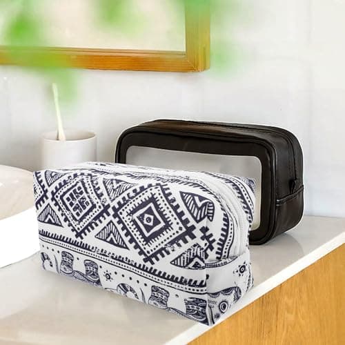 Cotton Linen Makeup Bag Zipper Pouch for Travel and Business Trips — view 5