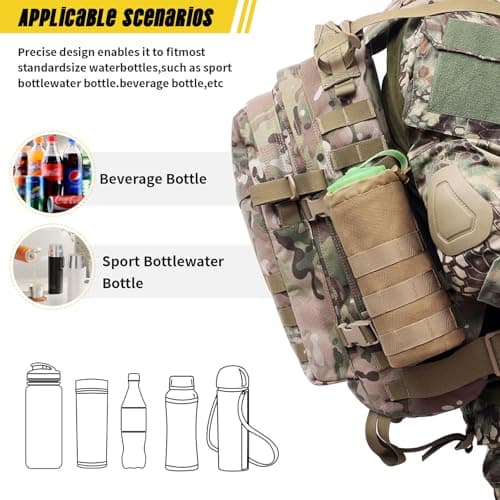 ACEXIER Tactical Molle Water Bottle Bag Pouch Travel Holder Sport Bag Outdoor Hydration For Camping Hiking Fishing Bags — view 4