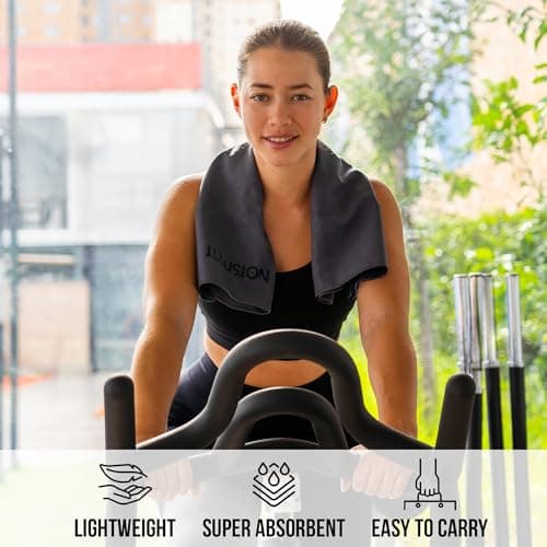 illusion Microfibre Gym Towel for Active Sport 40x80cm, Sweat Towel for Gym — view 2