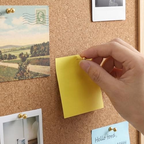 Xinjoduz 500 PCS Gold Map Push Pins, Metal Round Head Cork Board Pins for Travel Small Maps Thumb Tacks Marking Pushpins for Cork Board Bulletin Picture Photo Home Office School DIY Craft — view 4