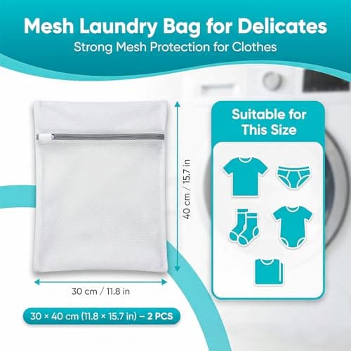 DrySmart 2 Pack Mesh Laundry Bags for Washing Machine, 30x40cm — view 2