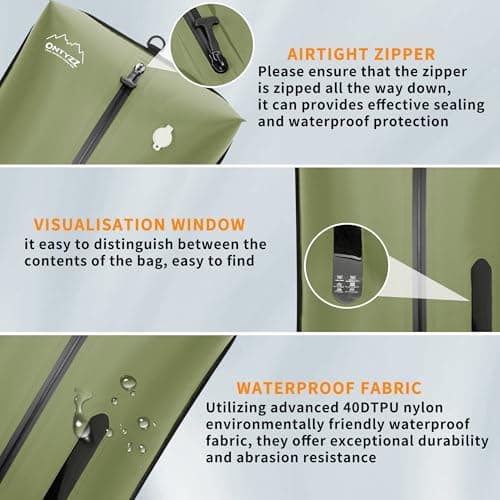 Vacuum Storage Bags for Clothes Reusable TPU Space Saver Bags for Travel with Zip IPX8 Waterproof Packing Organisers Packing Cubes for Suitcase Backpack (3Pcs+Pump) — view 3
