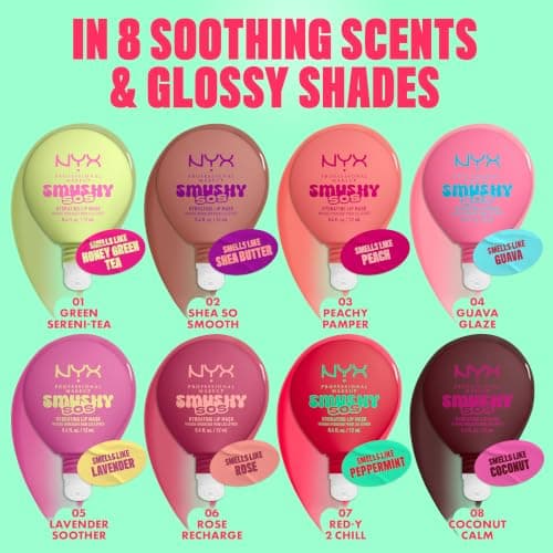 NYX Professional Makeup Smushy SOS, Hydrating Lip Mask, Upto 12HR Hydration, Glossy Shine, Infused with Hyaluronic Acid, Vegan & Cruelty Free, Red-y 2 Chill — view 5