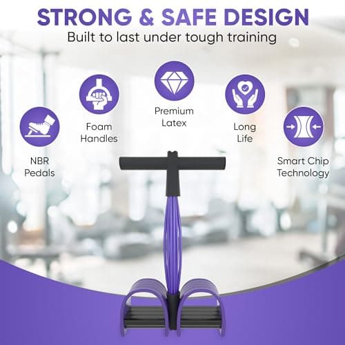 Multifunction Resistance Training 6 Tube Pedal Resistance Band Sit-up Pull Rope Fitness Pedal Exerciser Tension Rope Sport Trainer Equipment for Legs Fitness Arm Slimming Training — view 2