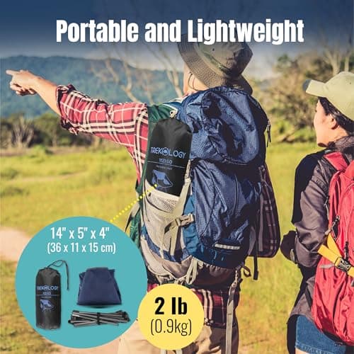 TREKOLOGY YIZI GO Camping Chair – Compact, Foldable, Lightweight 0.9 kg, 136 kg Capacity, Durable Aluminum, Quick Setup, Superior Support, Ideal for Backpacking, Beach, and Outdoor Adventures (Blue) — view 2