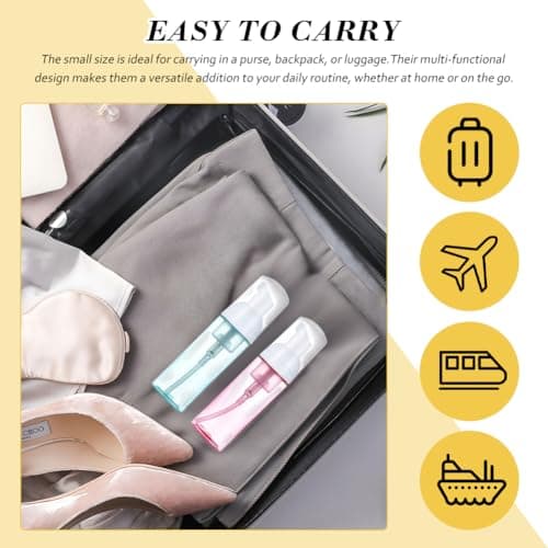 2 Pack 50ml Foaming Pump Bottles, Travel Size Refillable Foam Dispensers — view 4