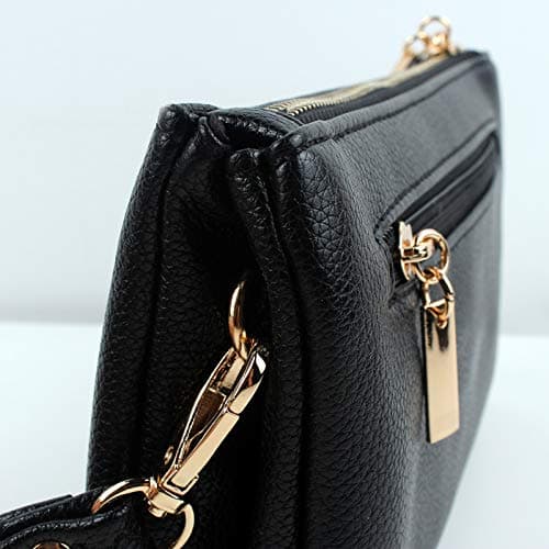AOSSTA Womens Small Crossbody Bag for Girls Crossbody Phone Bags Mini Shoulder Handbag With Wristlet Adjustable Strap (Gold) — view 6