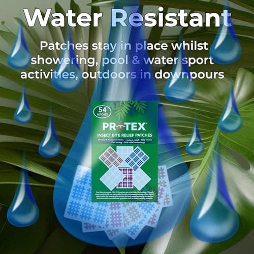 PR0TEX 54 Insect Bite Relief Patches (27 Coloured & 27 Transparent) Providing Fast Acting Relief from Itching and Swelling Caused by Mosquito Bites, Midges, Bee and Wasp Stings. Chemical Free. — view 5