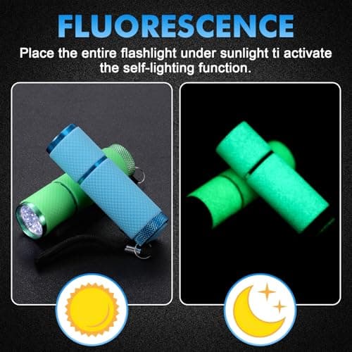 Kssvzz 4 Pack Small Torch, Mini Torches Led Super Bright with 9 LEDs, Multicolor Kids Torch with Lanyard, Pocket Torch with Rubber Grip for Camping Hiking Outdoors Gift — view 4