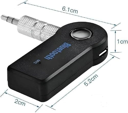Wireless Bluetooth 3.5mm AUX Adapter, Noise Cancelling,Portable Audio WirelessTransmitter PC home Stereo, Car Receiver With Microphone, Hands-free Calls, Plug and Play — view 6